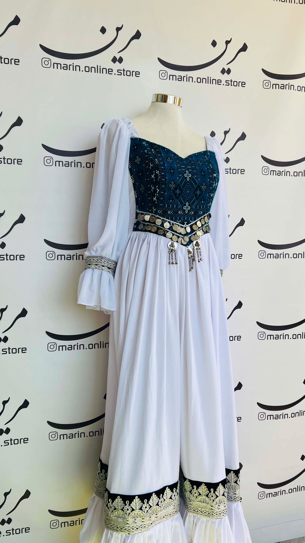 Elegant White Afghan Traditional Outfit