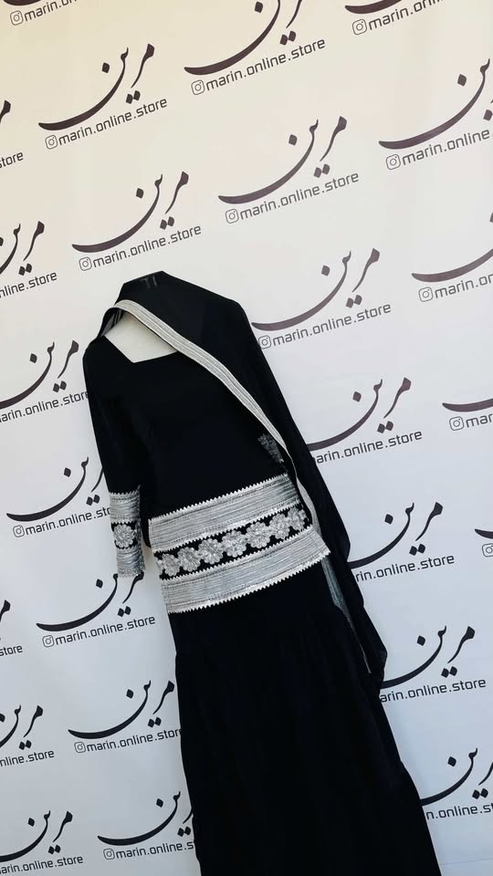 🖤 Black Traditional Afghan Dress
